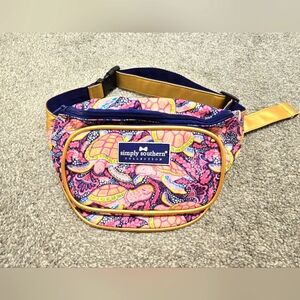 Simply Southern Dancing Sea Turtles Fanny Back Belt Back Crossbody EUC